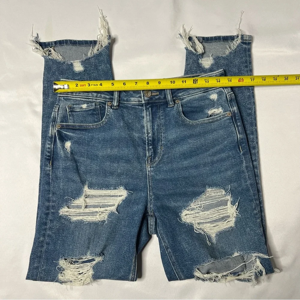American Eagle Mom Jeans Front and Back Ripped Size 4 - Picture 6 of 11